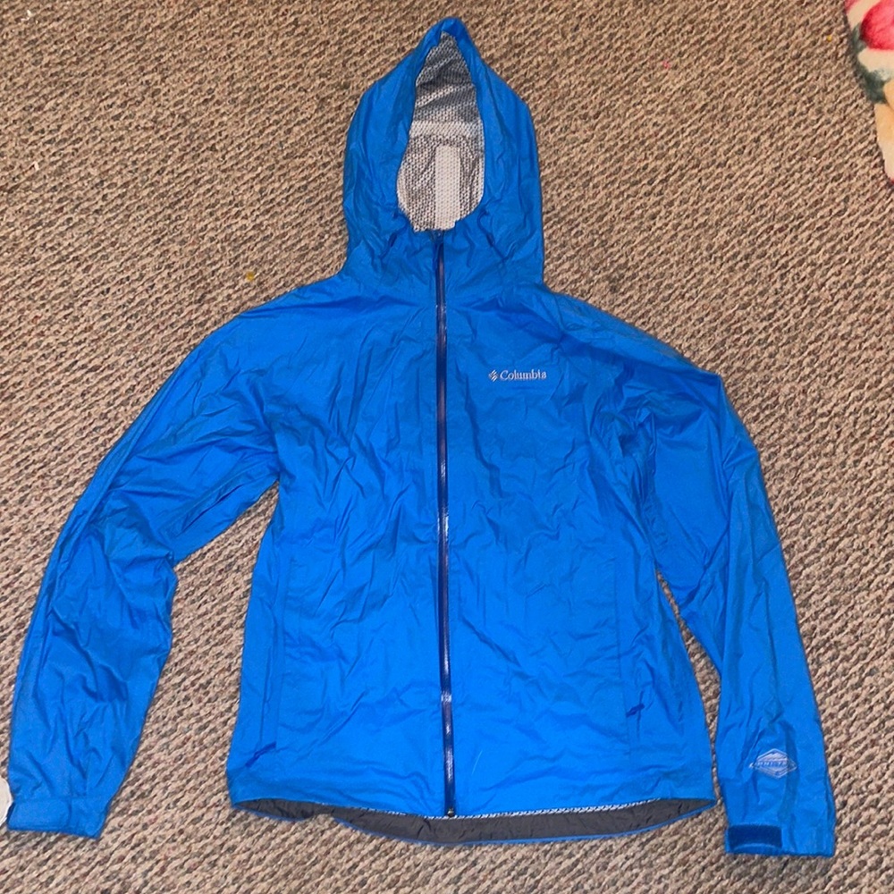 Columbia fishing jacket pfg baby blue used once